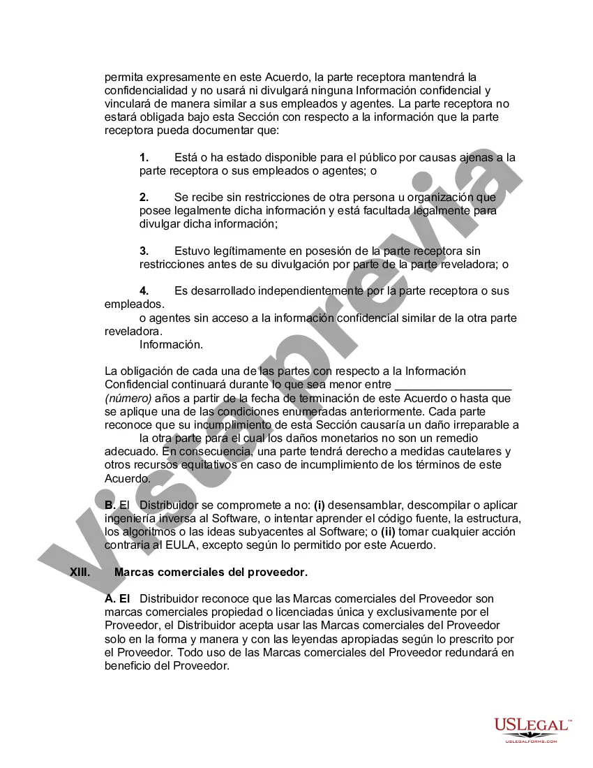 Preview Acuerdo de distribución de software electrónico