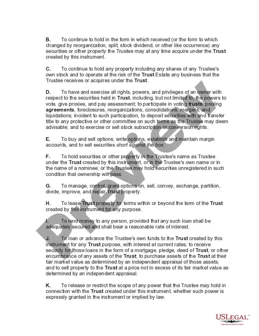 Preview Crummey Trust Agreement for Benefit of Child with Parents as Trustors