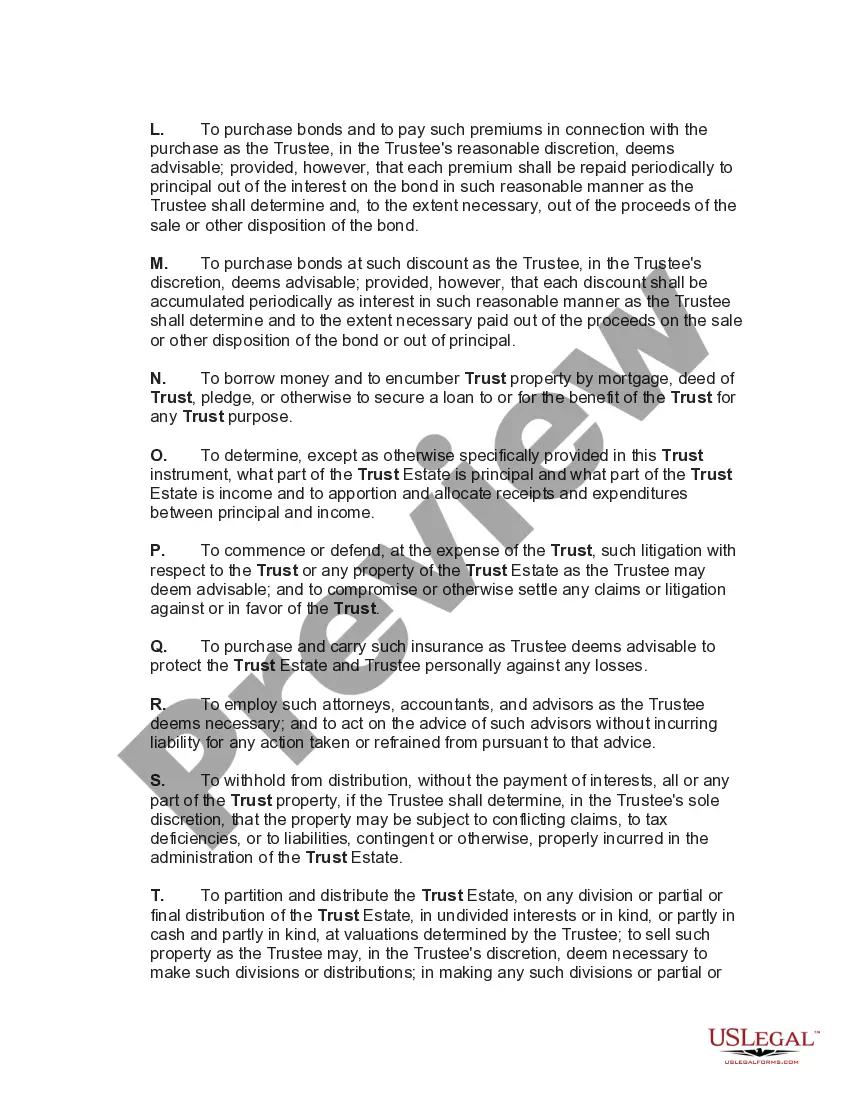 Preview Crummey Trust Agreement for Benefit of Child with Parents as Trustors