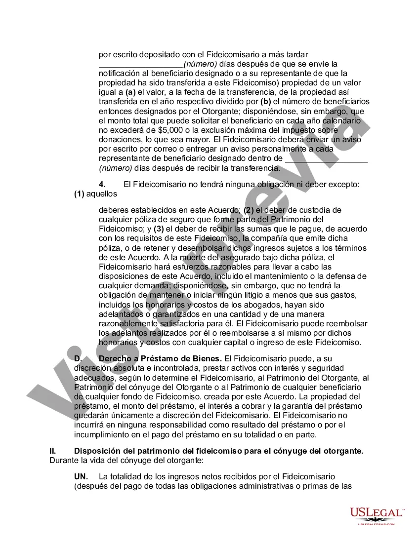 Preview Fideicomiso de seguro de vida irrevocable: los beneficiarios tienen derecho de retiro de Crummey