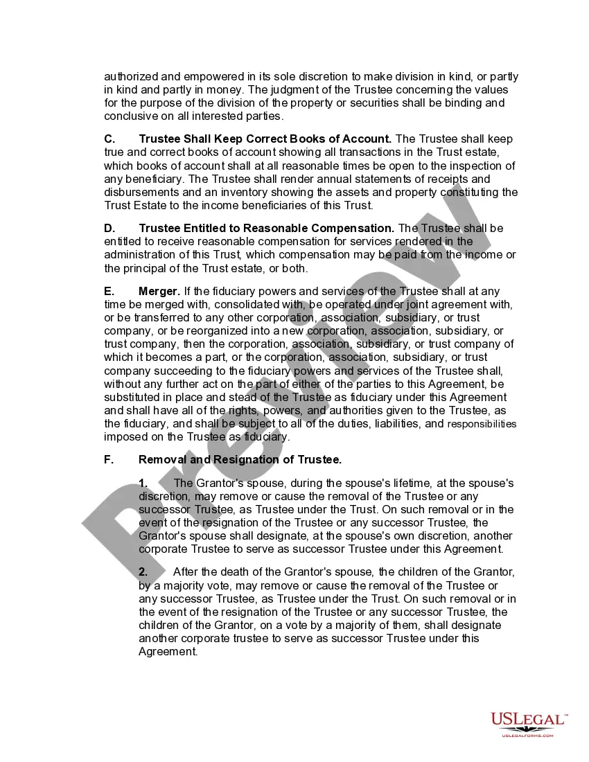 Preview Irrevocable Life Insurance Trust - Beneficiaries Have Crummey Right of Withdrawal