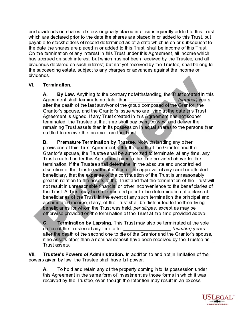 Preview Irrevocable Life Insurance Trust - Beneficiaries Have Crummey Right of Withdrawal