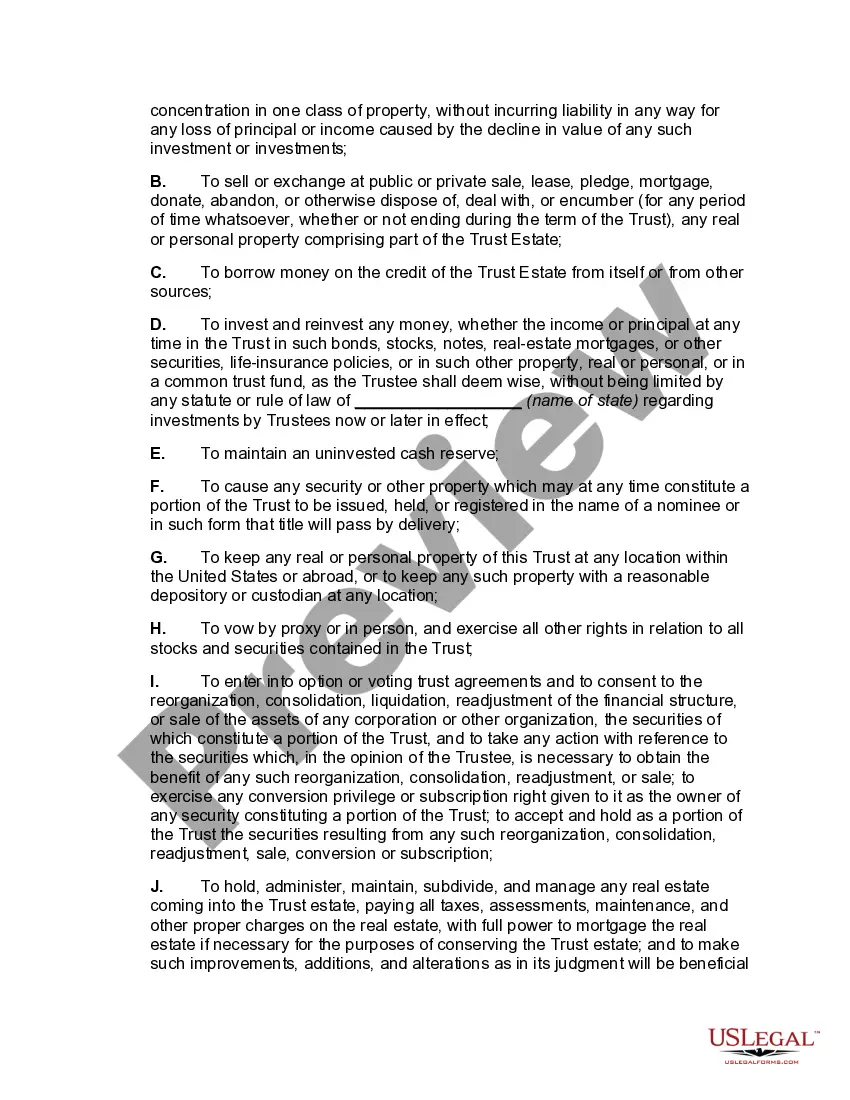 Preview Irrevocable Life Insurance Trust - Beneficiaries Have Crummey Right of Withdrawal