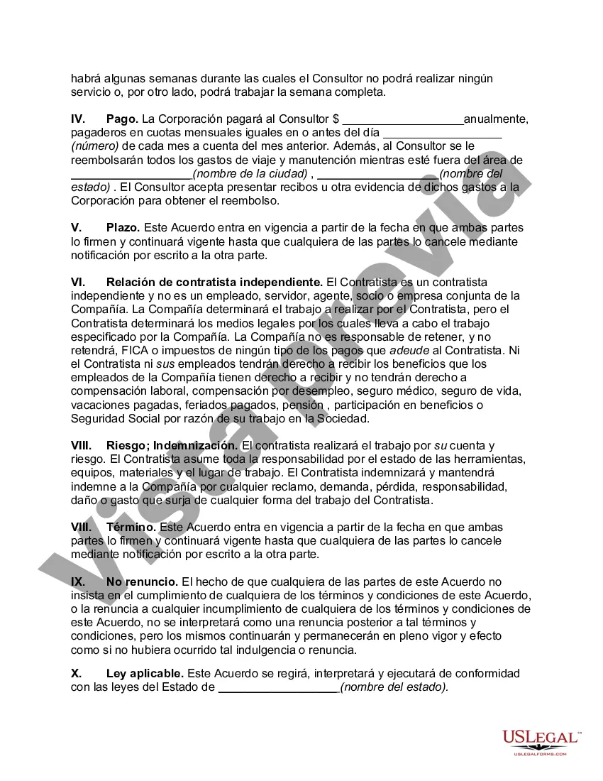 Preview Acuerdo de consultoría con contratista independiente