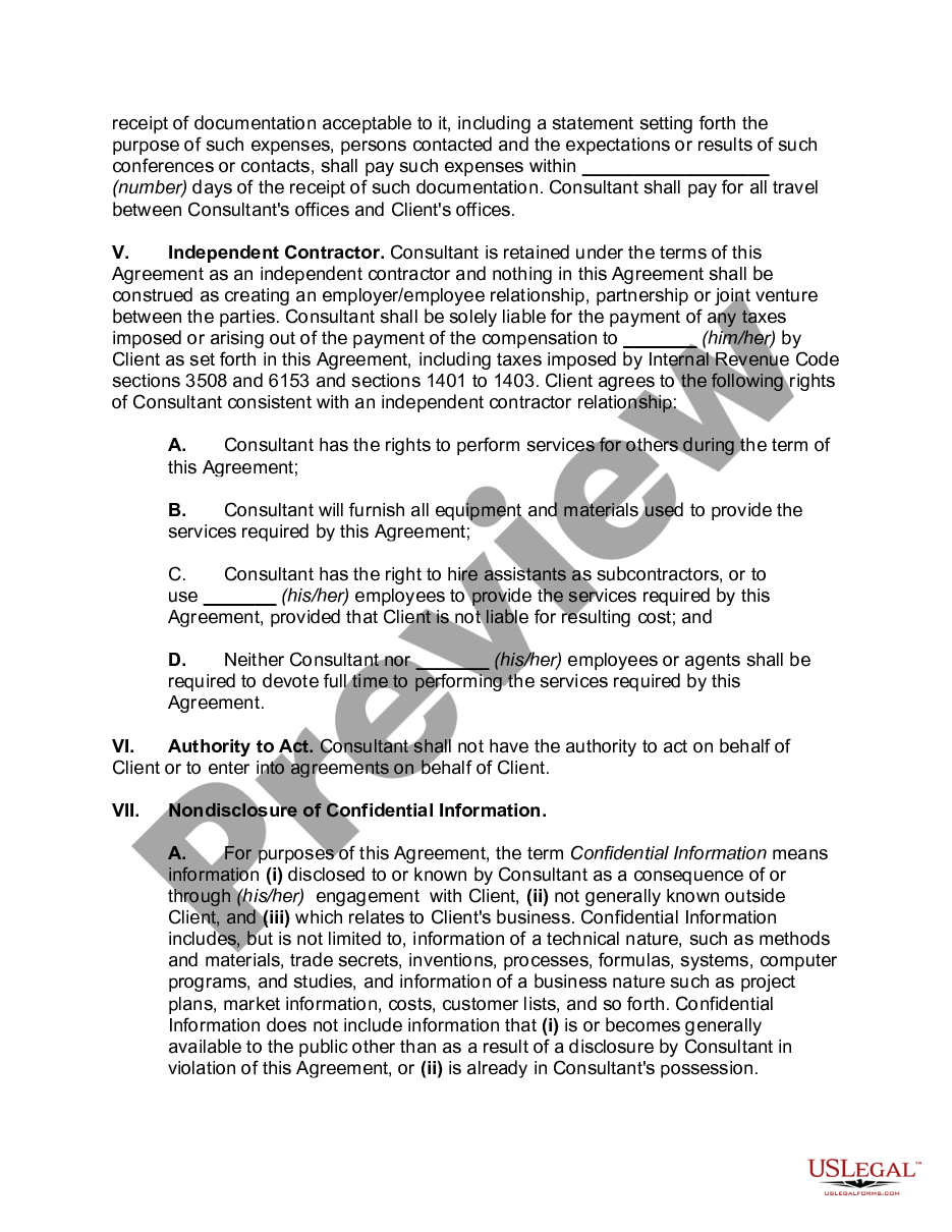 page 1 Contract with Consultant for Marketing, Website Development and Product Development preview