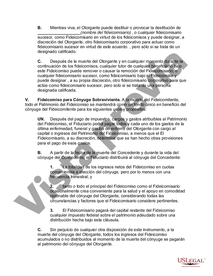 Preview Acuerdo de Fideicomiso Nacional Calificado