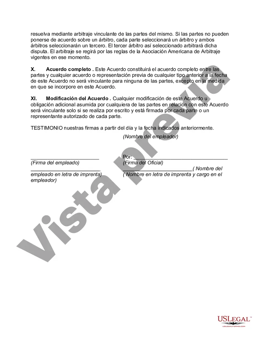 Preview Acuerdo Laboral con Gerente de Desarrollo de Negocios con Pacto de No Competir