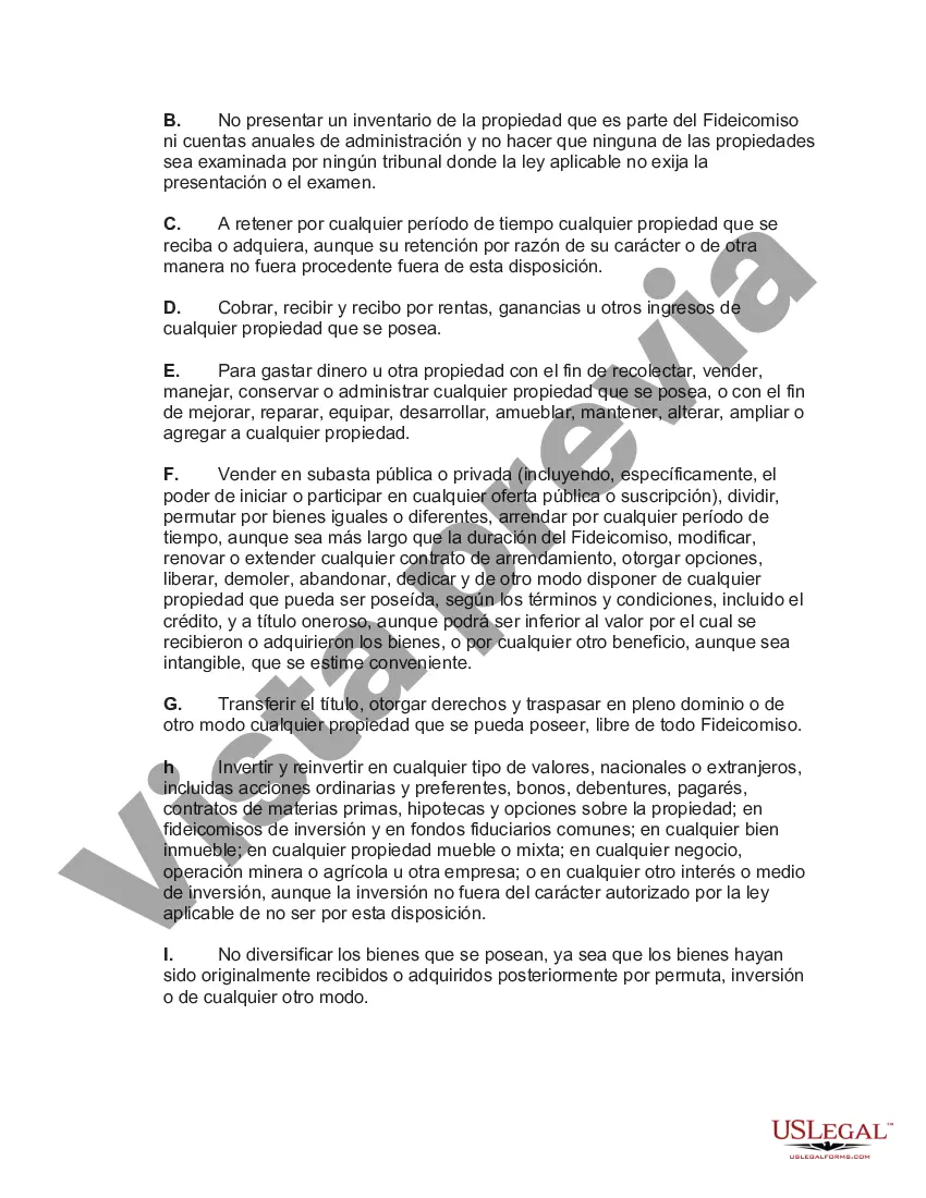 Preview Fideicomiso Calificado Subcapítulo-S para Beneficio del Niño con Acuerdo de Fideicomiso Crummey