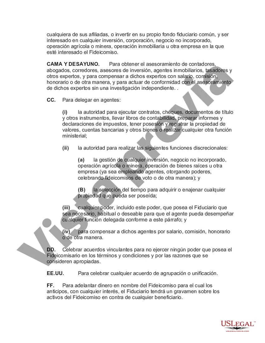 Preview Fideicomiso Calificado Subcapítulo-S para Beneficio del Niño con Acuerdo de Fideicomiso Crummey