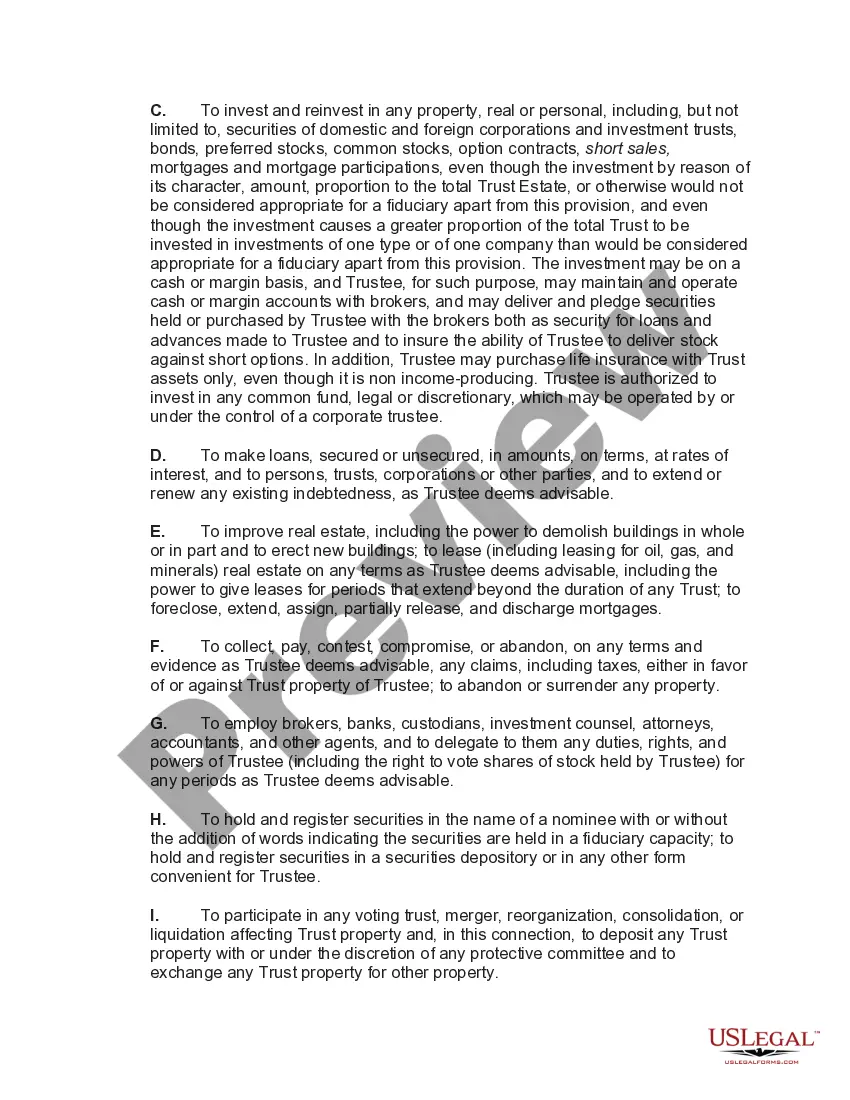 Get General Form of Trust Agreement for Minor Qualifying for Annual Gift Tax Exclusion Preview General Form of Trust Agreement for Minor Qualifying for Annual Gift Tax Exclusion