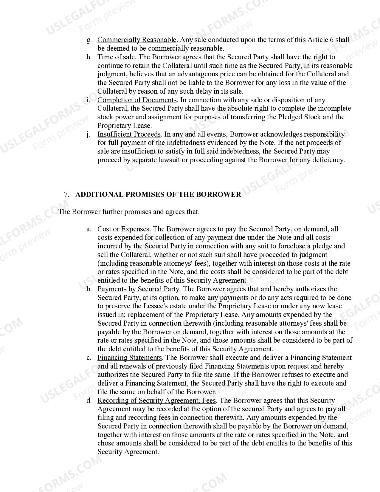 Preview Cooperative Apartment Loan Security Agreement