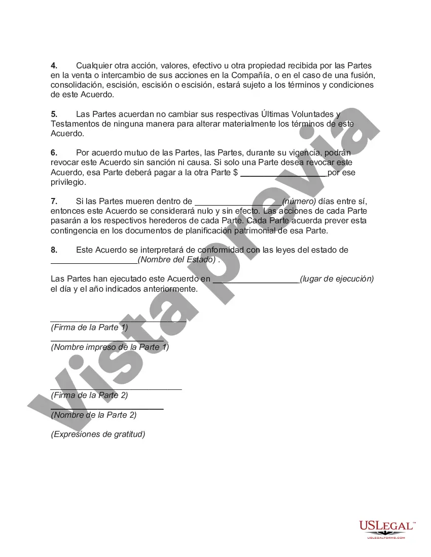 Preview Acuerdo para diseñar o legar la propiedad de un negocio transferido a un socio comercial