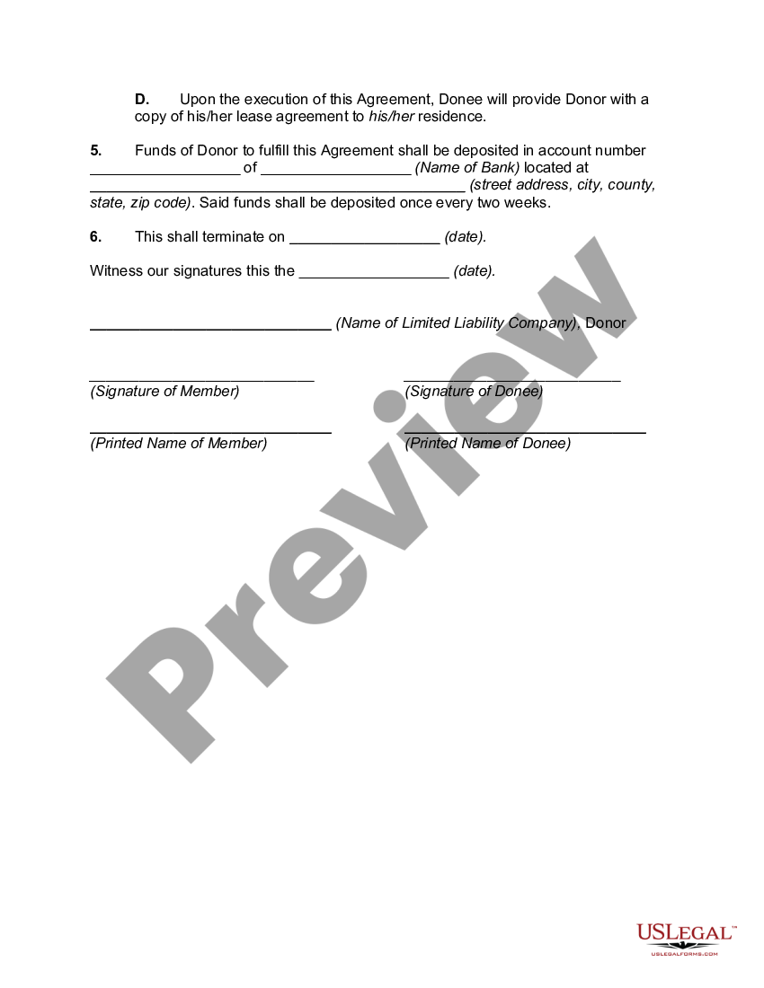 Agreement For Conditional Gifts Conditional Gift Deed Format US 