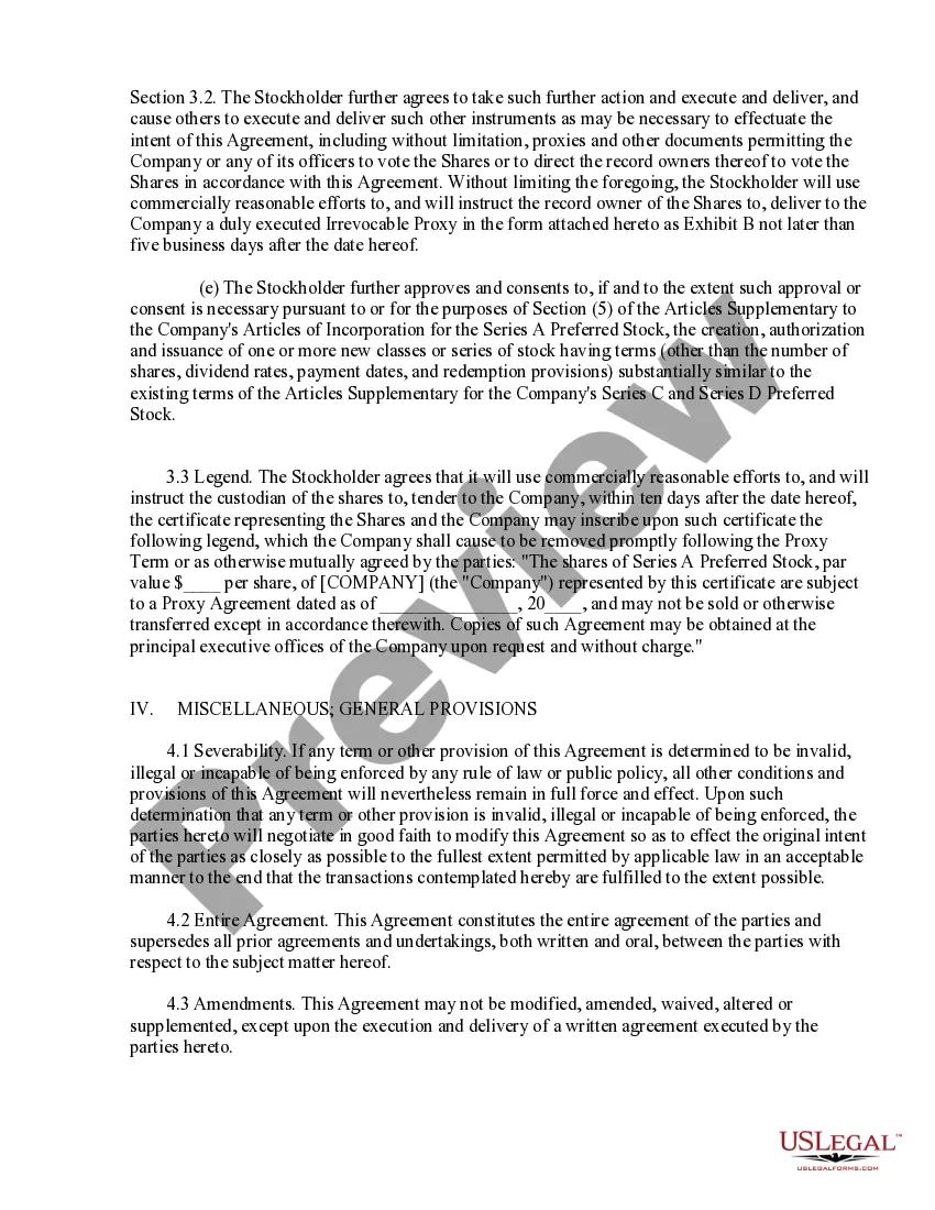 Get Proxy Agreement Preview Proxy Agreement