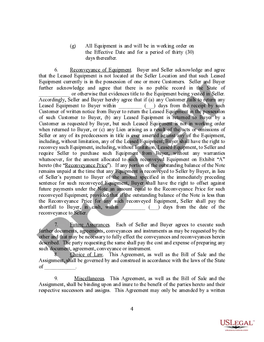 Get Sample Agreement Re Sale of Corporate Equipment Preview Sample Agreement Re Sale of Corporate Equipment