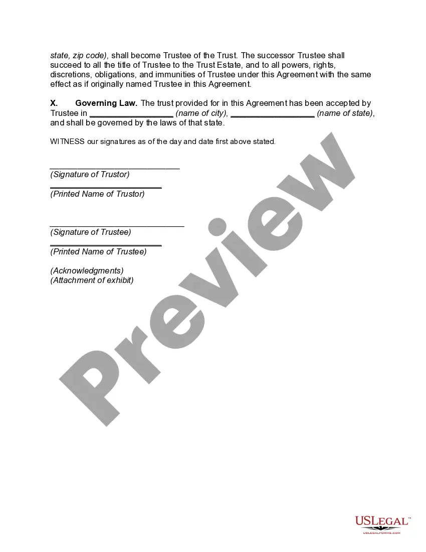 Get Irrevocable Trust for Future Benefit of Trustor with Income Payable to Trustor after Specified Time Preview Irrevocable Trust for Future Benefit of Trustor with Income Payable to Trustor after Specified Time