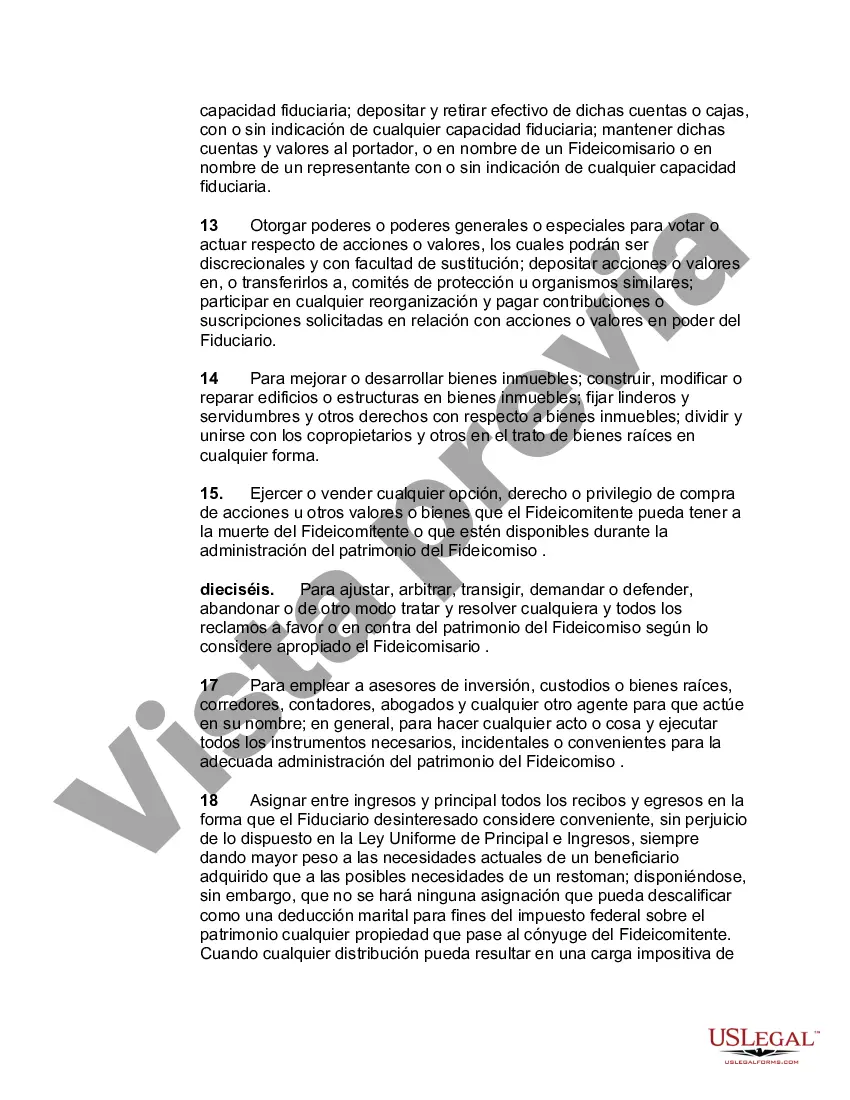 Preview Acuerdo de Fideicomiso Revocable Subcapítulo-S Calificado