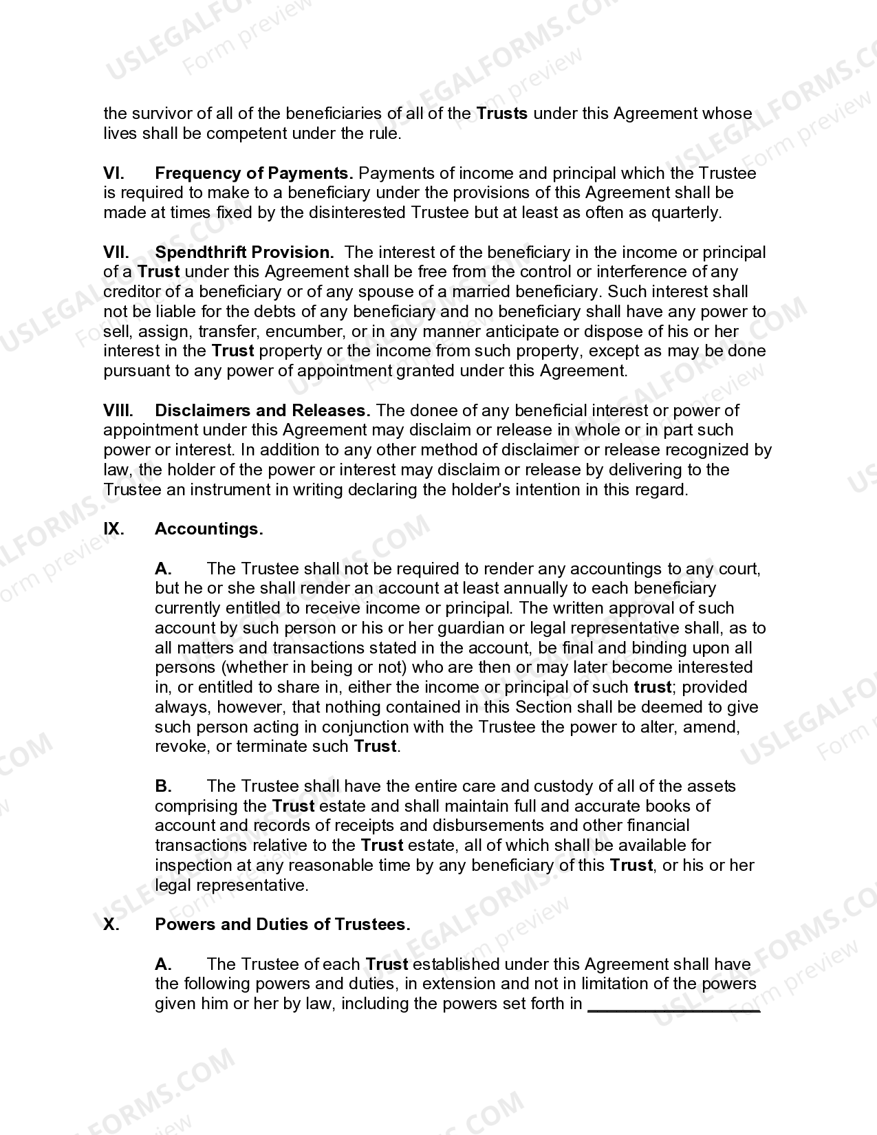 New Hampshire Qualifying SubchapterS Revocable Trust Agreement Subchapter S Trust US Legal