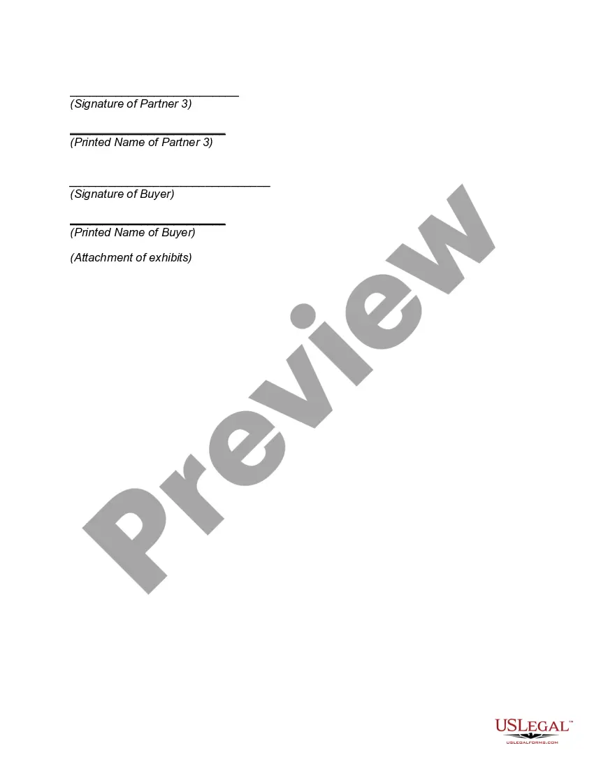 Preview Agreement for Sale of Partnership Business and Dissolution of Partnership