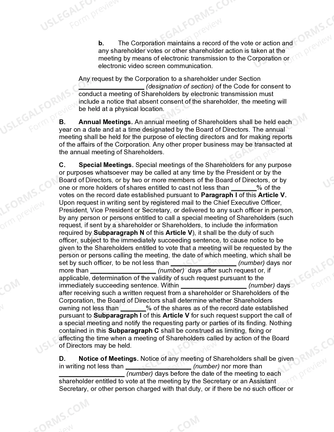 Preview Bylaws of Business Corporation whereby Board may Delegate Day-to-Day Operation of Business of Corporation to Management Company or Other Person