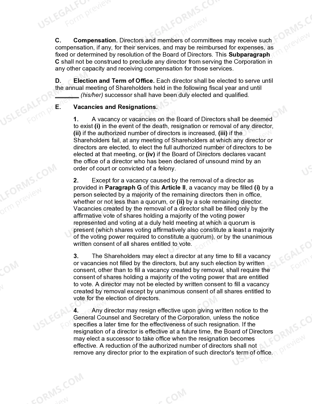 Preview Bylaws of Business Corporation whereby Board may Delegate Day-to-Day Operation of Business of Corporation to Management Company or Other Person