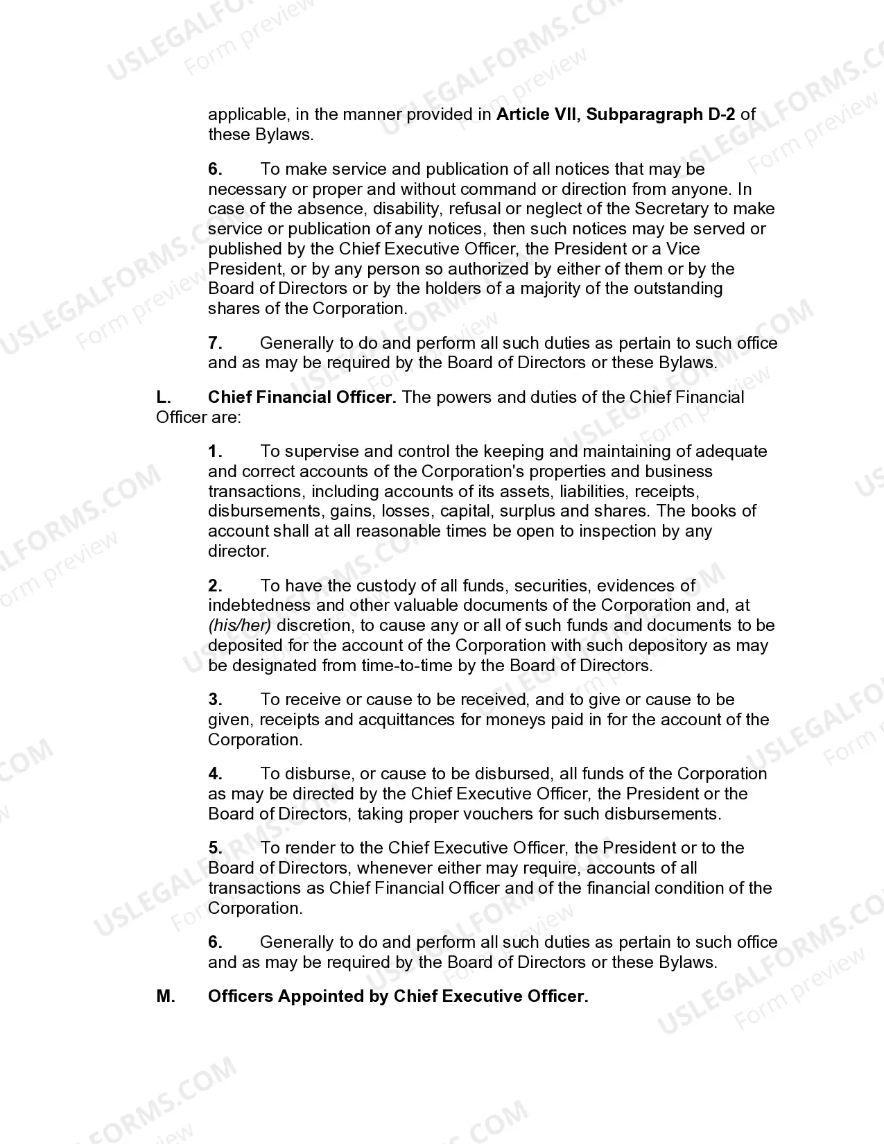 Preview Bylaws of Business Corporation whereby Board may Delegate Day-to-Day Operation of Business of Corporation to Management Company or Other Person