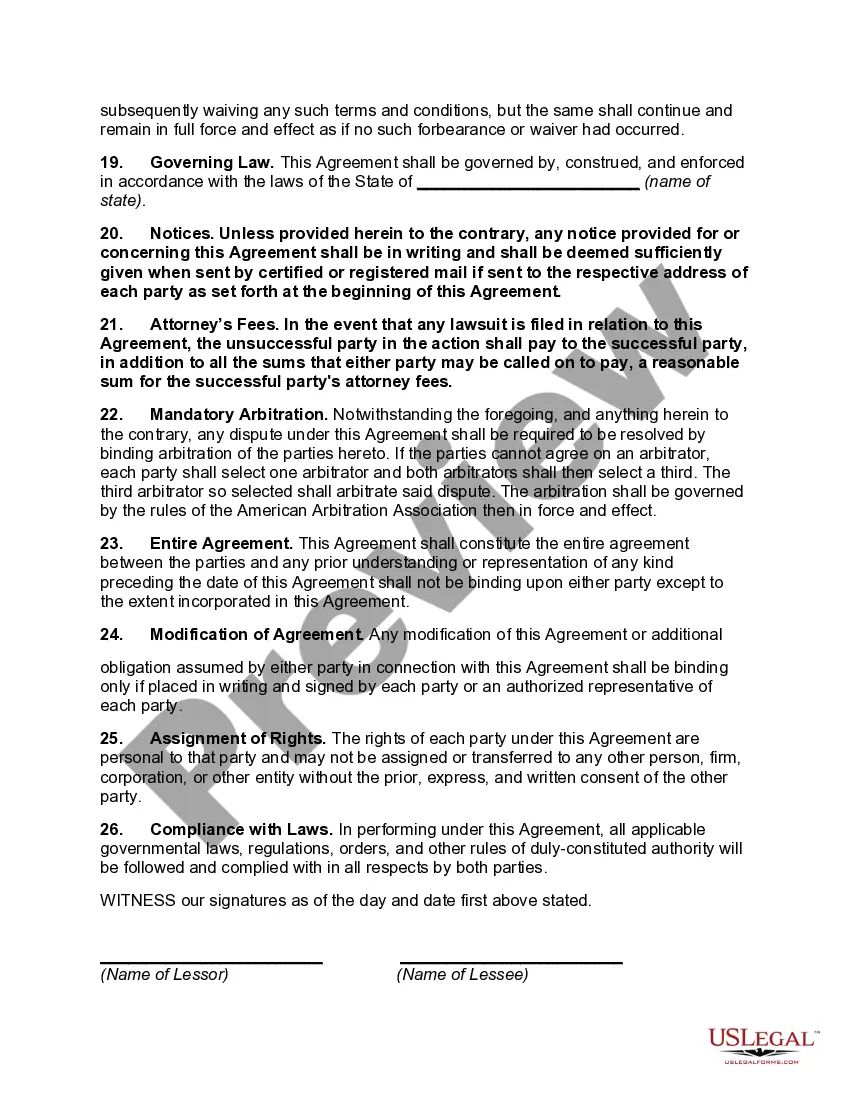 Preview Motor Vehicle Lease