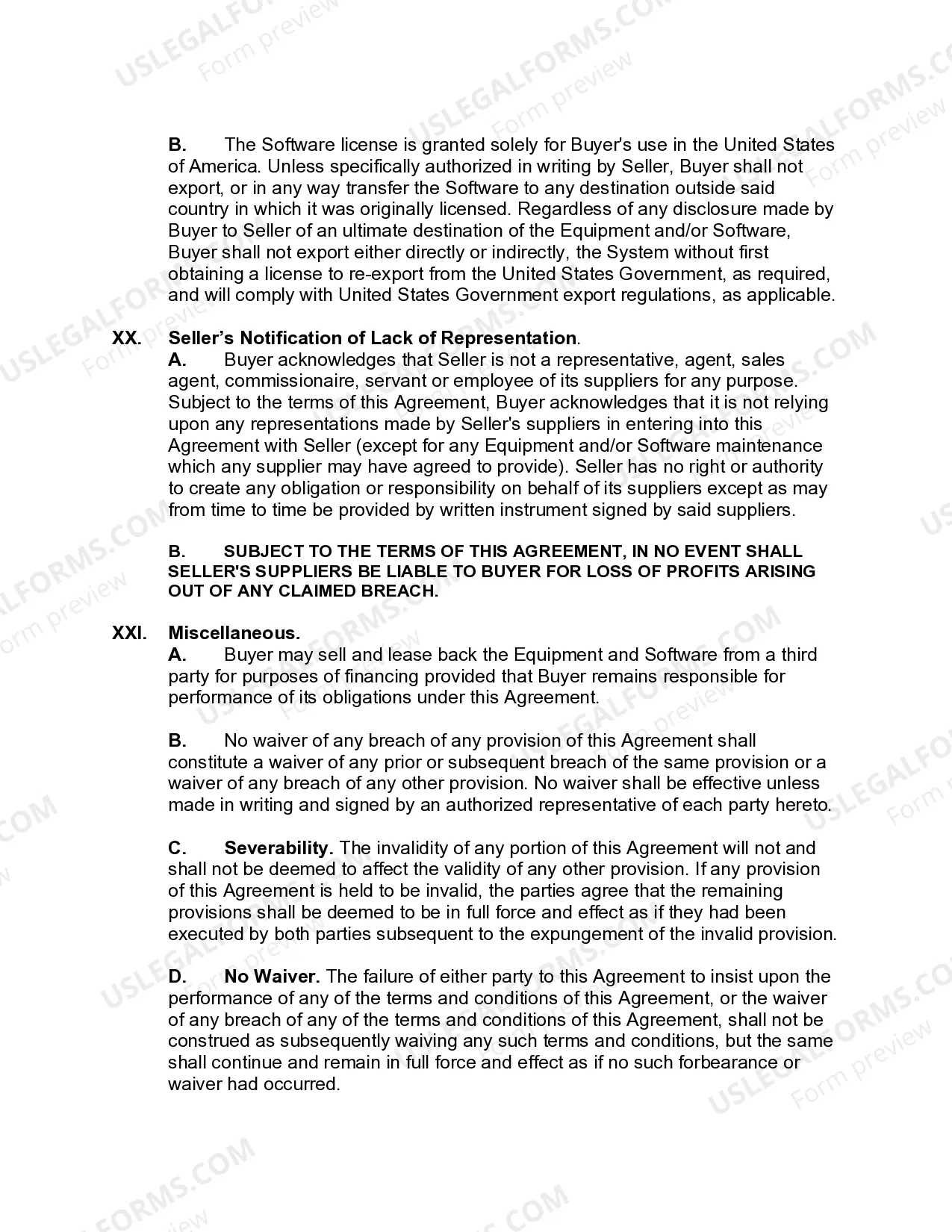 Preview Hardware Purchase and Software License Agreement