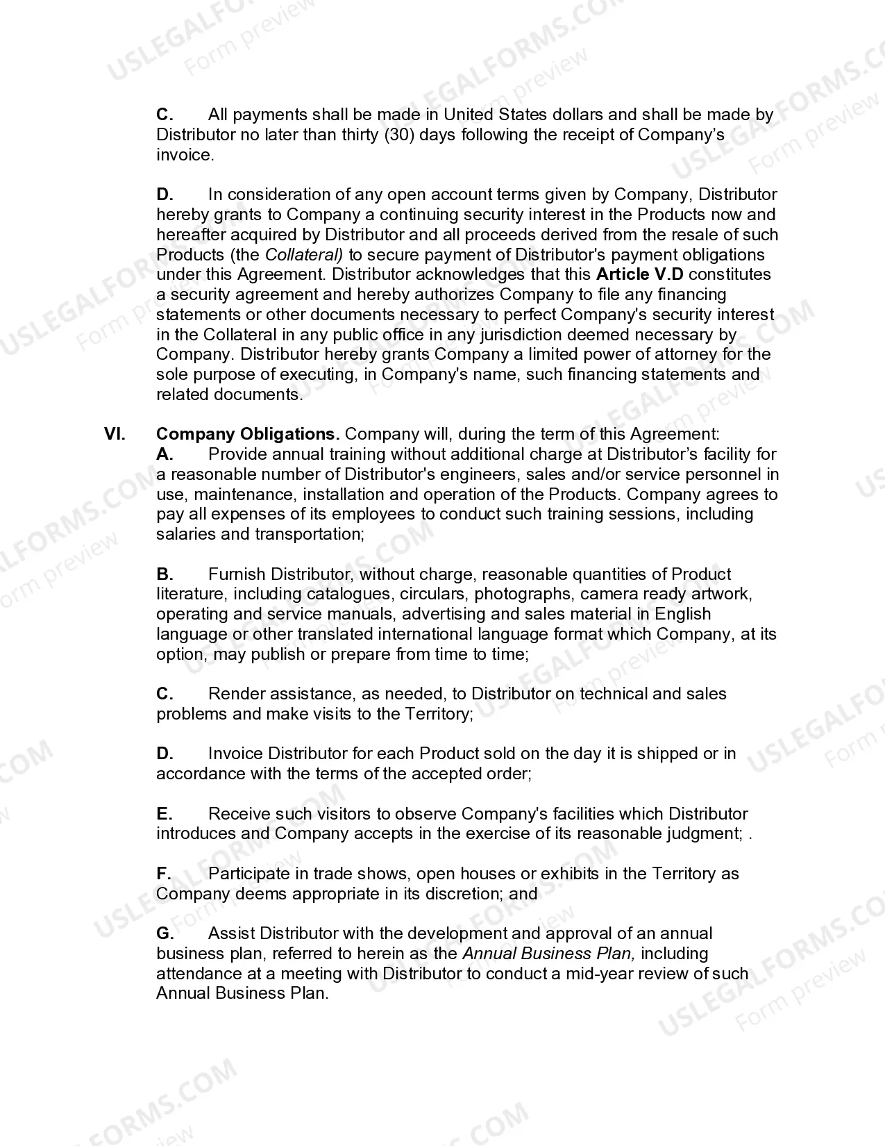 Preview International Distributor Agreement