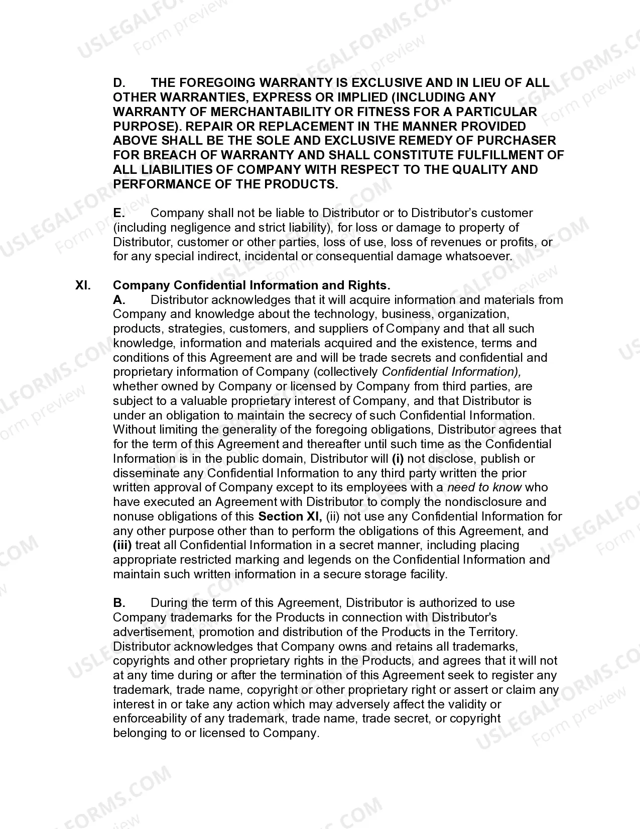Preview International Distributor Agreement