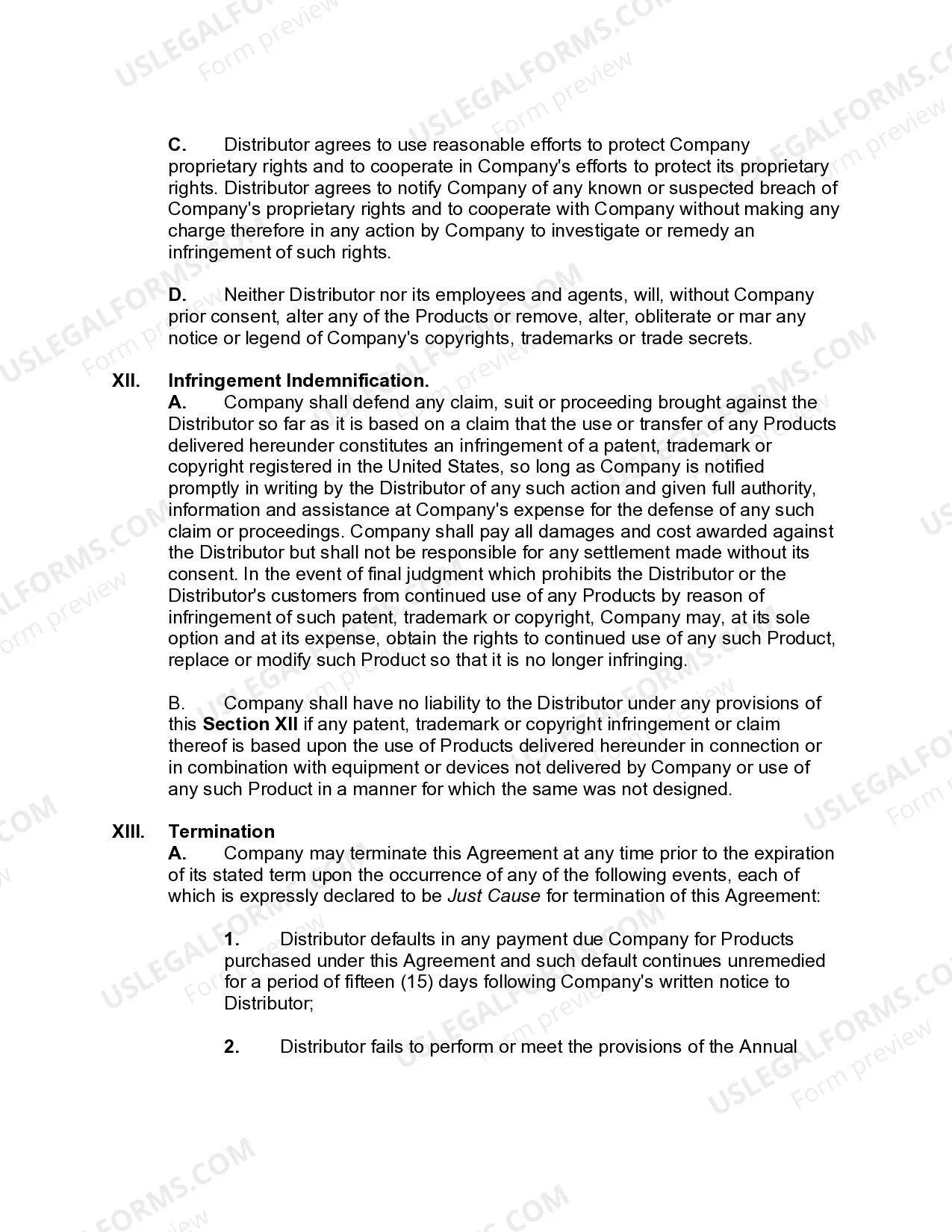 Preview International Distributor Agreement