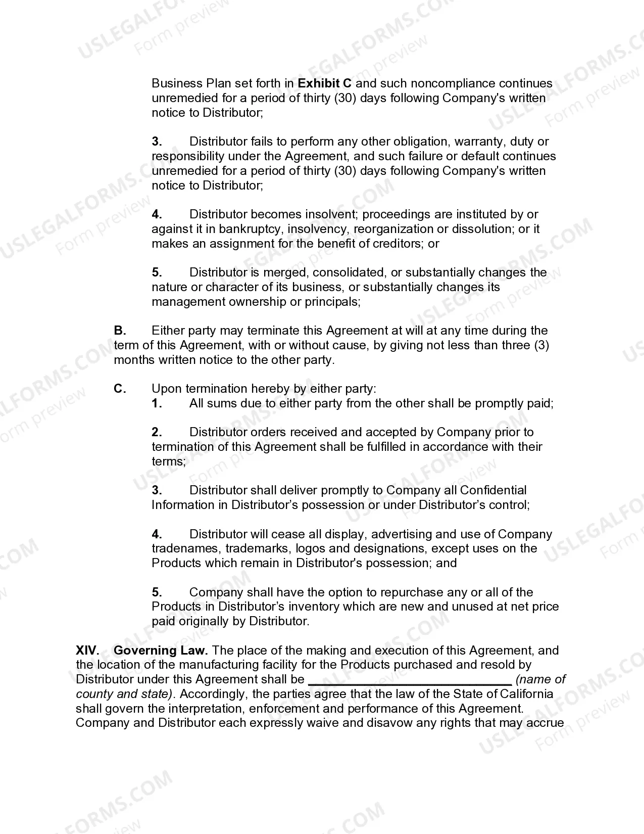 Preview International Distributor Agreement