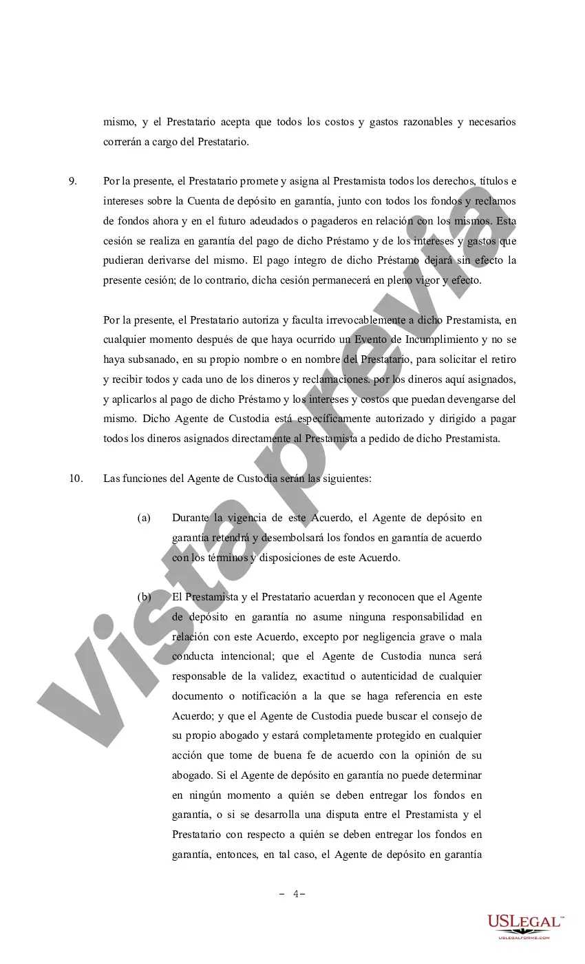 Preview Acuerdo de depósito en garantía para reacondicionamiento del inquilino