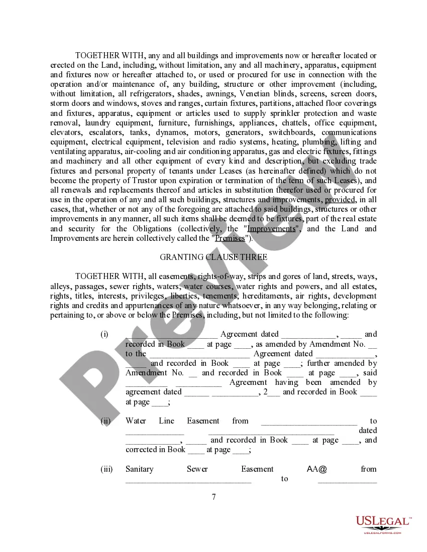 Get Complex Deed of Trust and Security Agreement Preview Complex Deed of Trust and Security Agreement