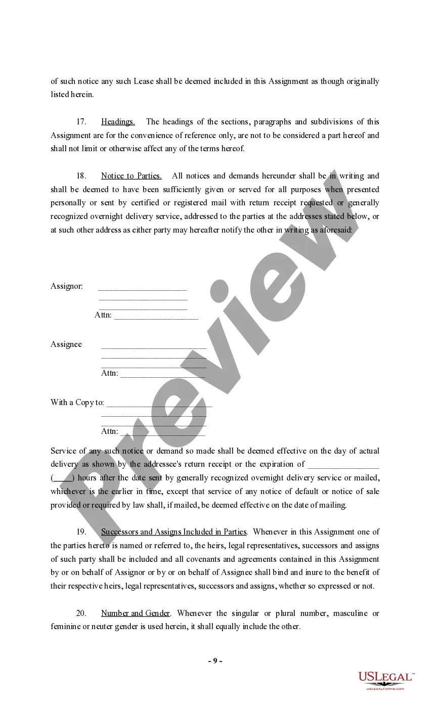 Get Detailed Assignment of Leases Rents Income and Cash Collateral Preview Detailed Assignment of Leases Rents Income and Cash Collateral