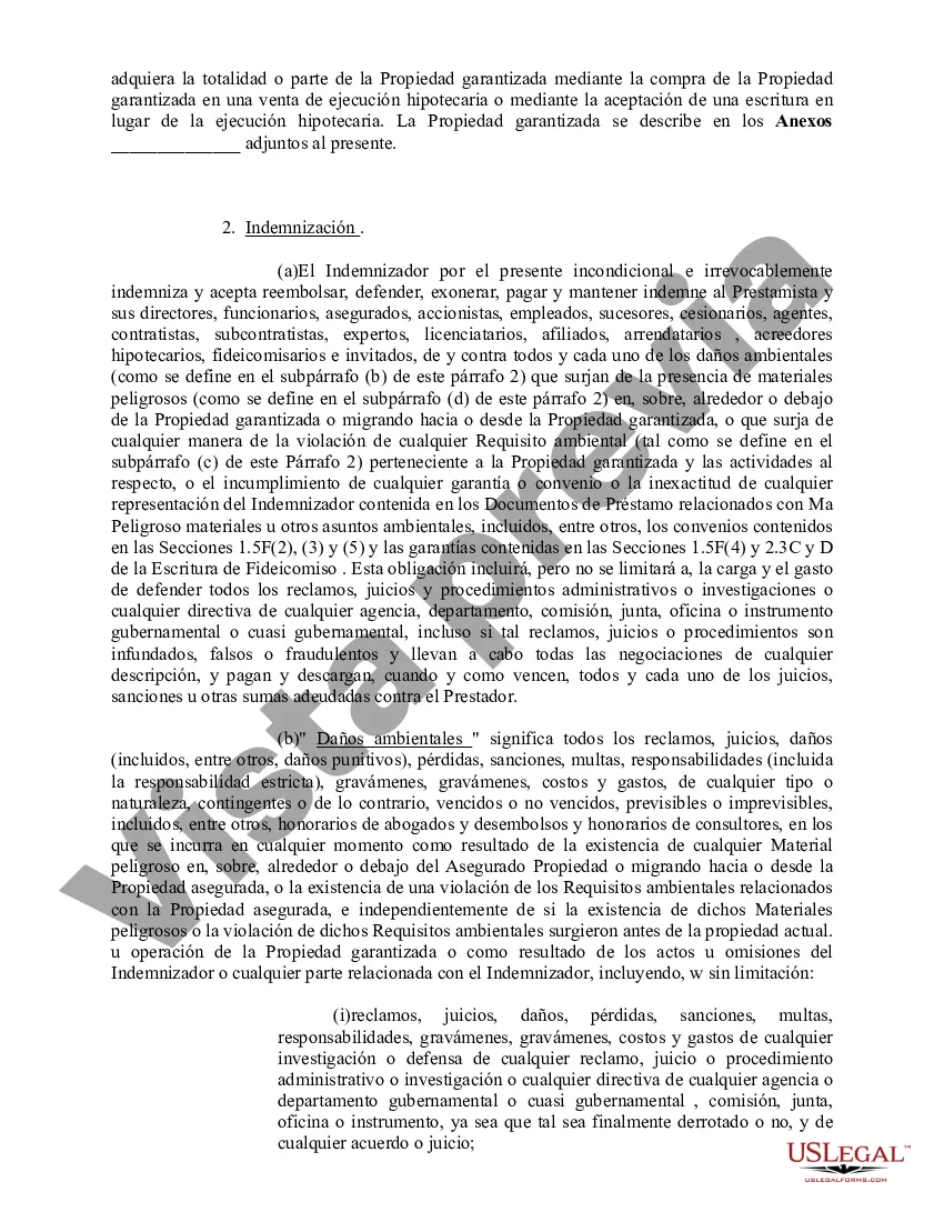 Preview Ejemplo de Acuerdo de Indemnización Ambiental - Detallado