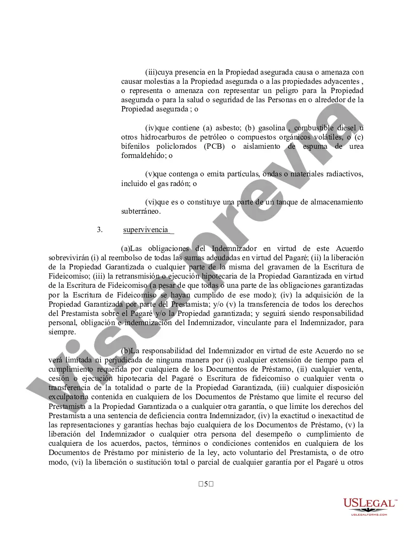 Preview Ejemplo de Acuerdo de Indemnización Ambiental - Detallado