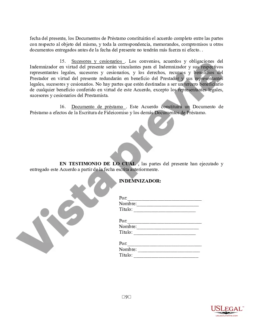 Preview Ejemplo de Acuerdo de Indemnización Ambiental - Detallado
