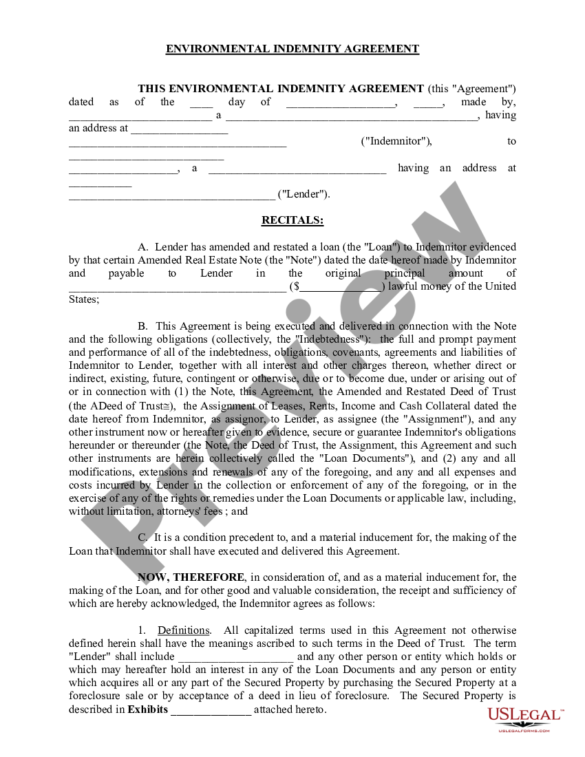 massachusetts-sample-environmental-indemnity-agreement-detailed