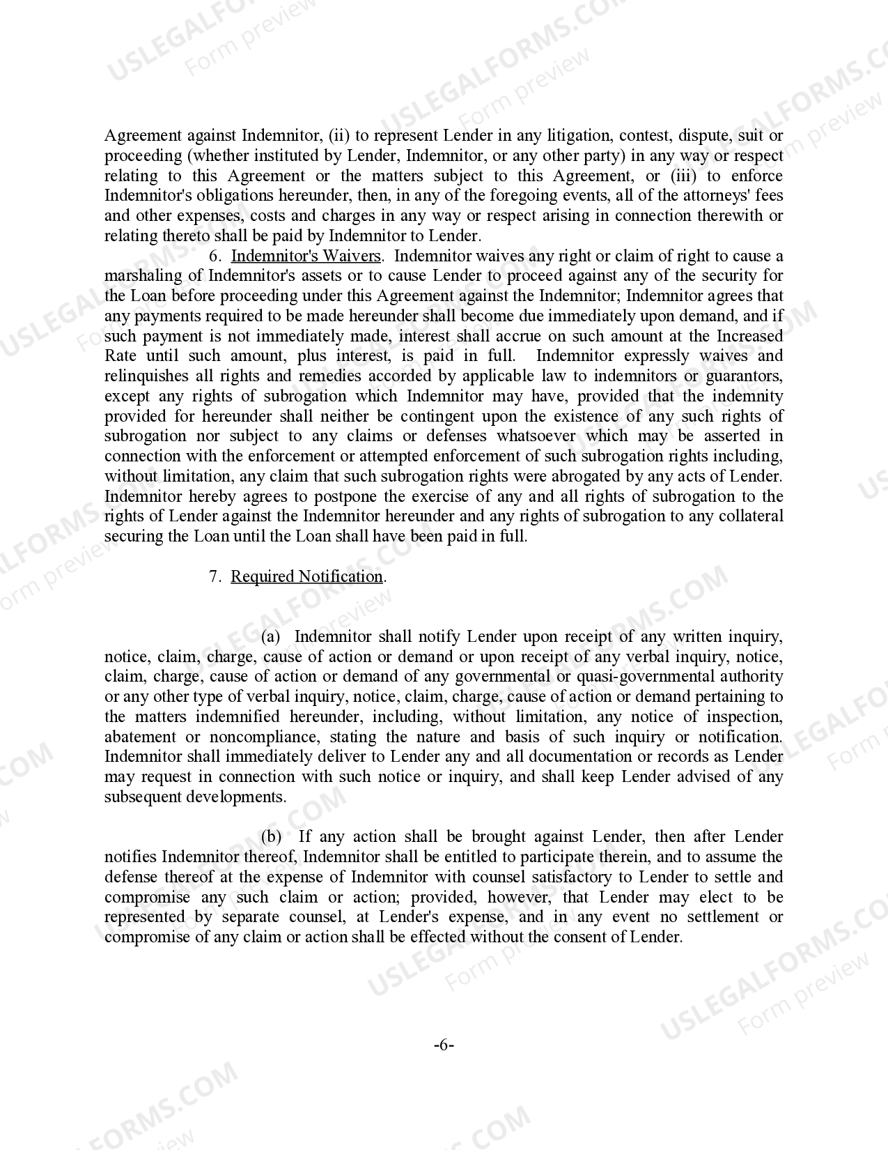 Oklahoma Sample Environmental Indemnity Agreement Detailed Sample