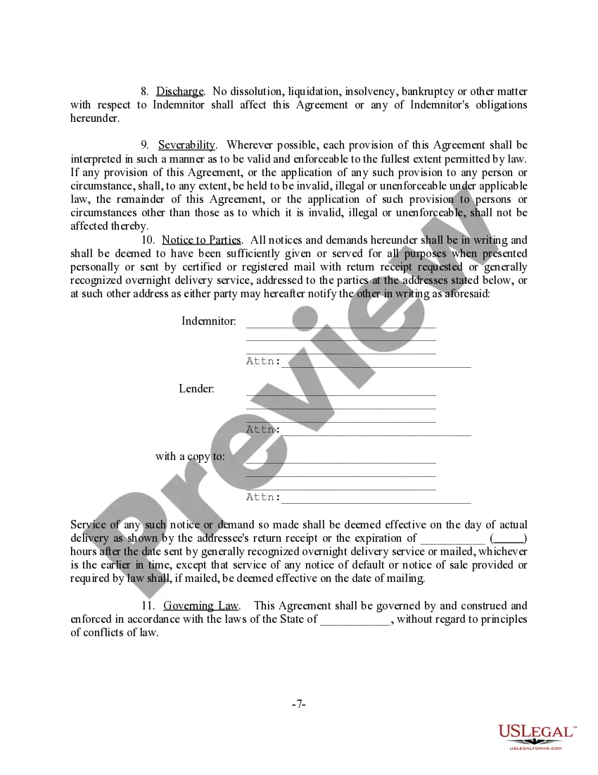 Get Sample Environmental Indemnity Agreement - Detailed Preview Sample Environmental Indemnity Agreement - Detailed