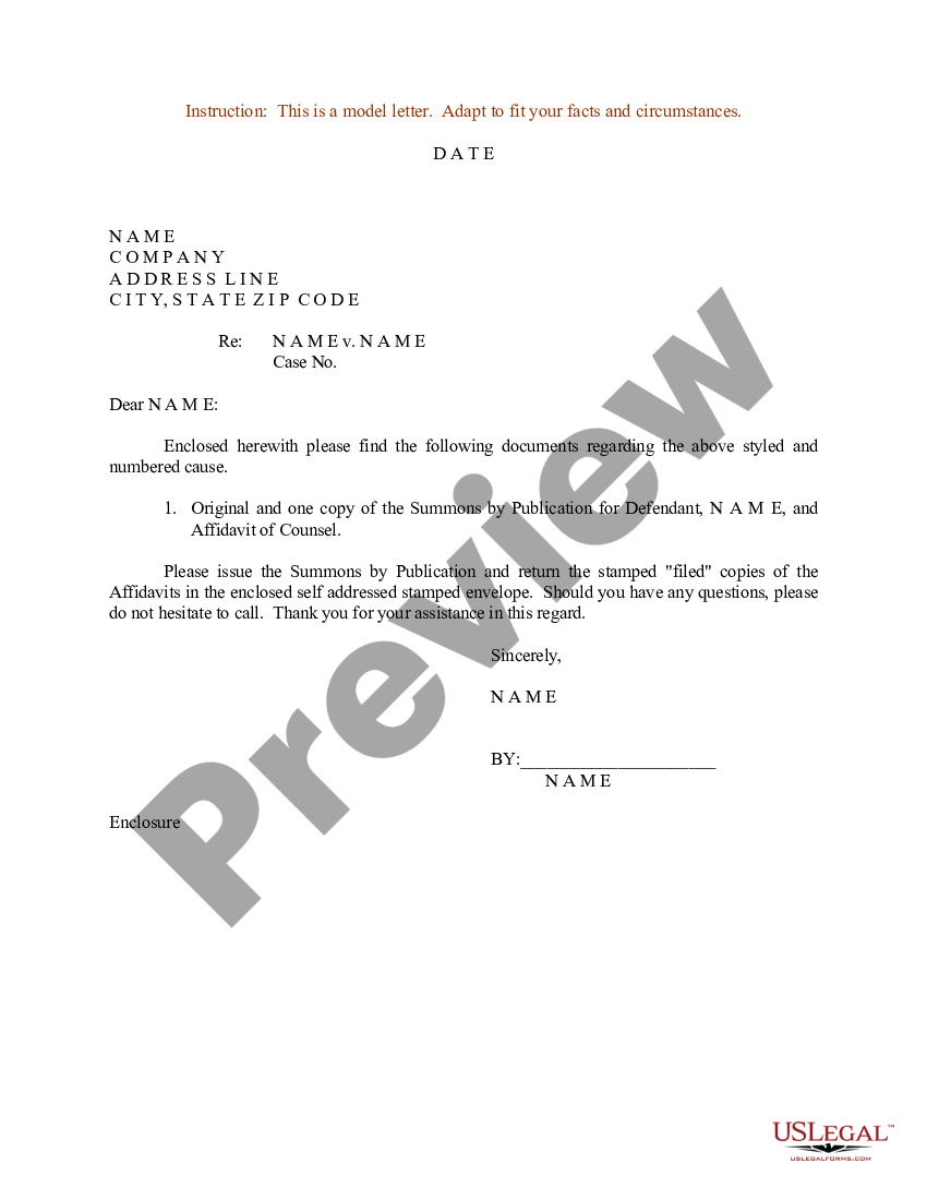 Sample Letter For Request To Issue Summons By Publication - Issue ...