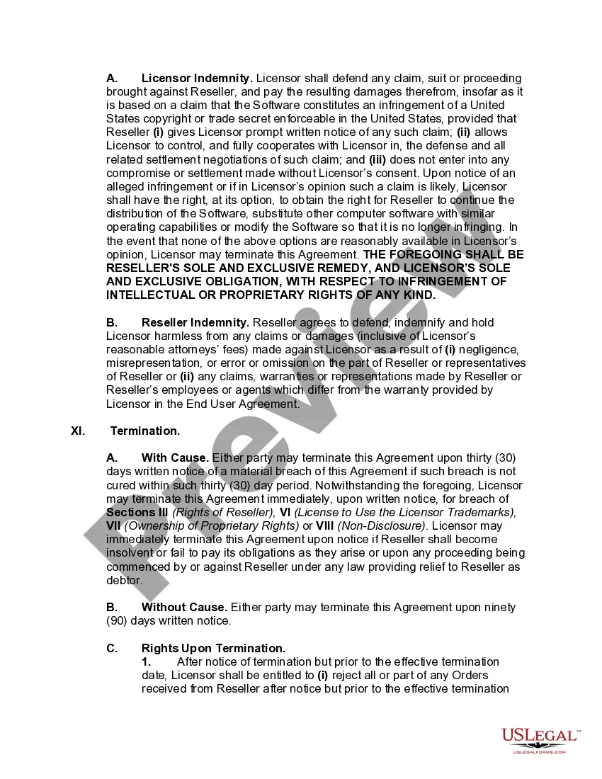 Preview Software Reseller Agreement