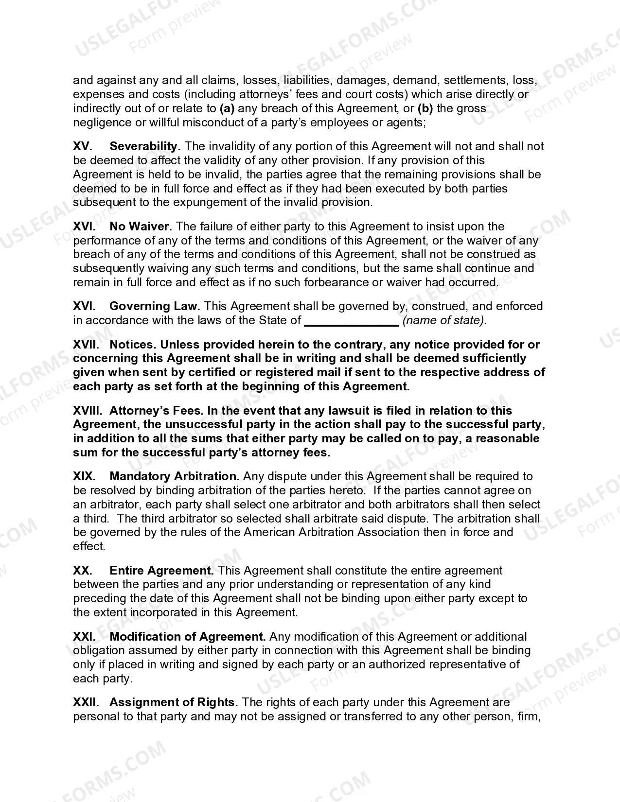 Preview Online Advertising Agreement