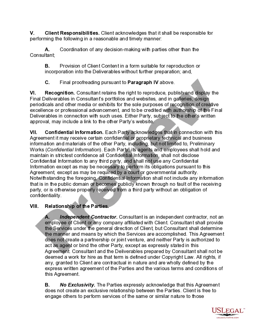 Preview Agreement for Marketing Services