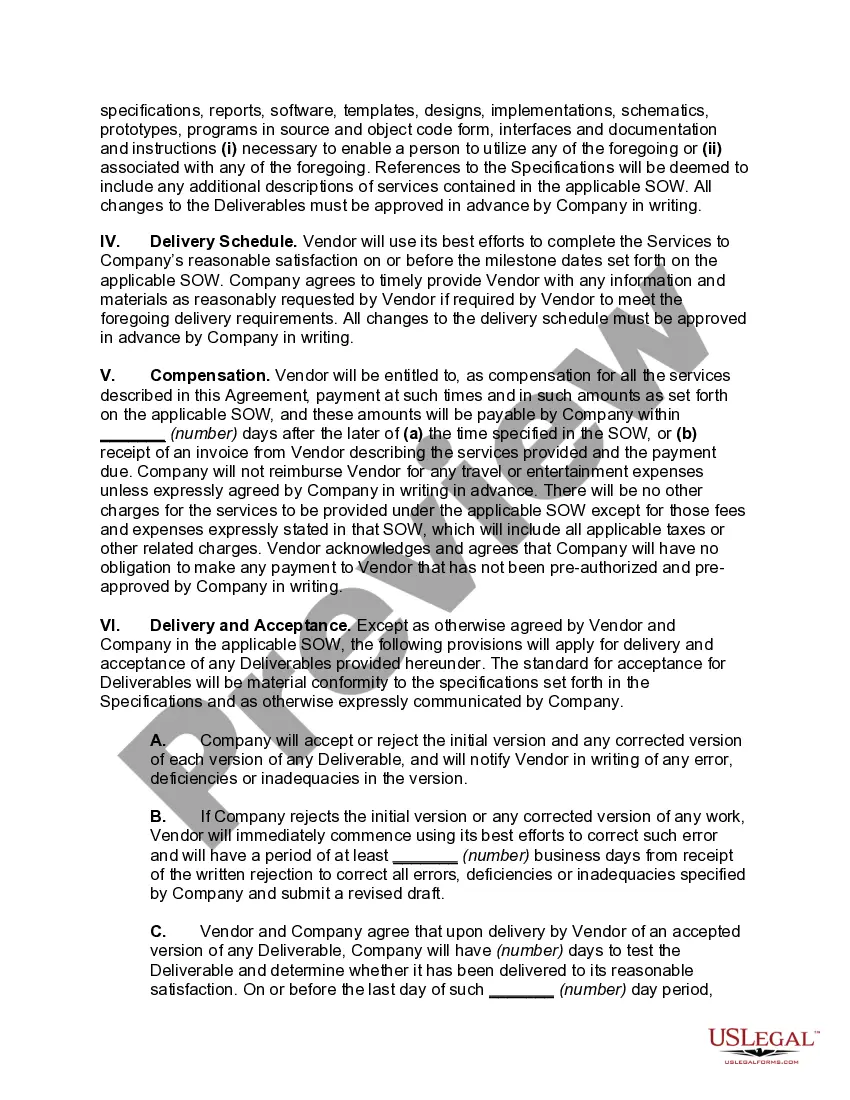 Preview Website Services Agreement