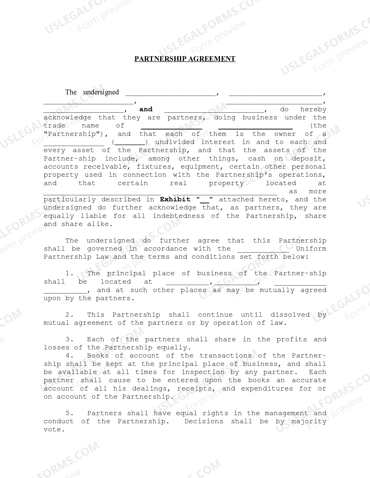 Partnership Agreement For LLP US Legal Forms