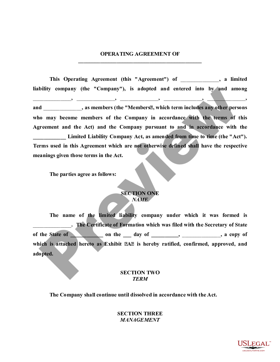 S Corp Operating Agreement Template