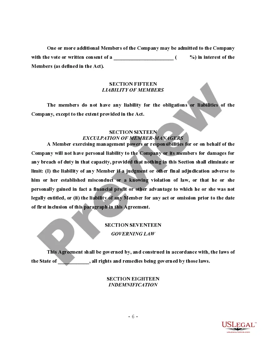 Get LLC Operating Agreement for Two Partners Preview LLC Operating Agreement for Two Partners