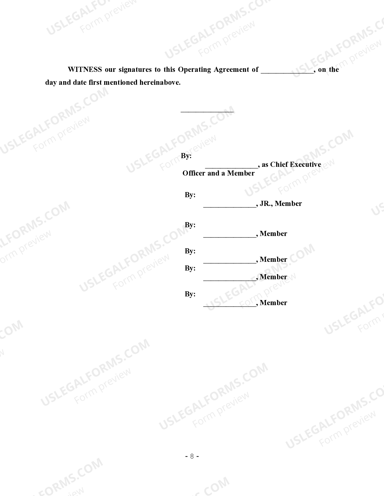 Pennsylvania LLC Operating Agreement for Real Estate Limited